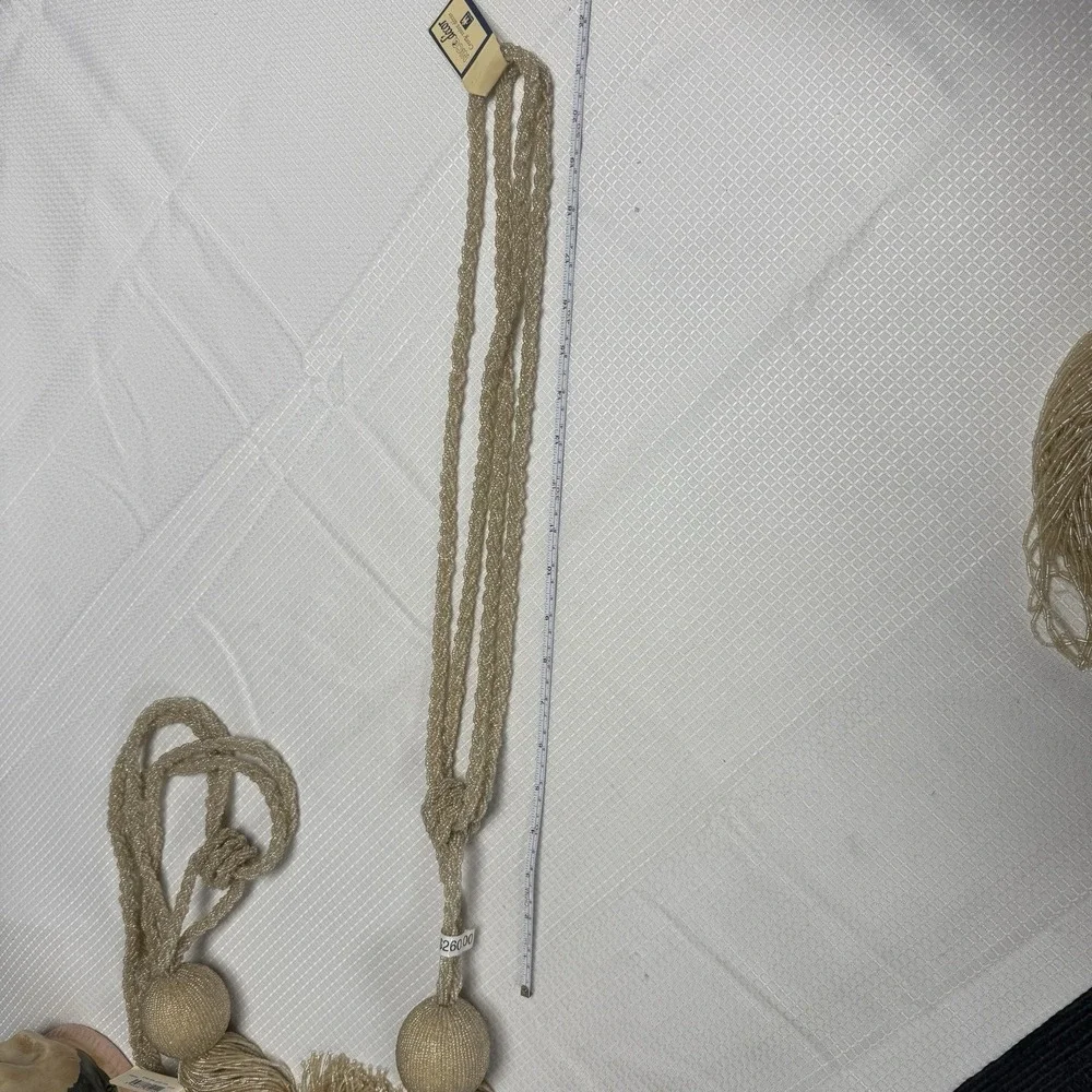 Vintage lot‎ 3 beaded tassels gold curtain drapery tieback Elegant Upscale $720